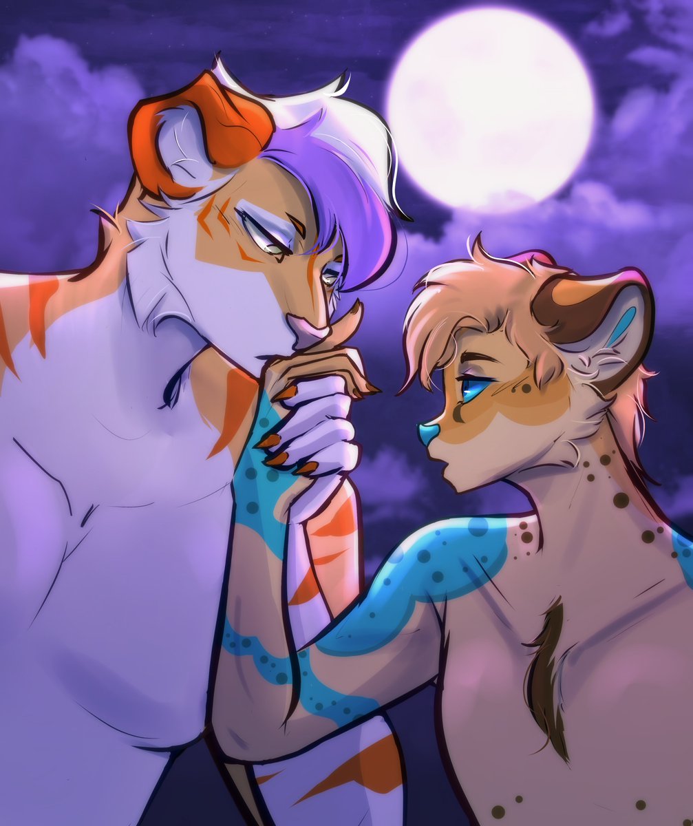 sZularts's tweet photo. A romantic moment for @tangietiger 

Commission done ✨️ 

#furryartㅤㅤㅤ #boyfriends https://t.co/gIwFZizzNK