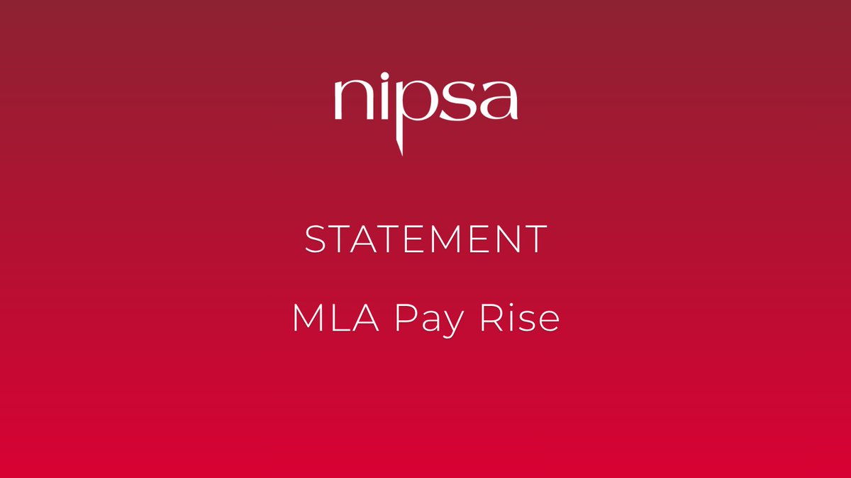 nipsa's tweet photo. NIPSA has criticised today's announcement of a further increase in MLA salaries while there is still no agreed needs-based budget and public services face significant cuts.

Full statement: https://t.co/I9d6yWCuXD 

#NIPSA #MLAPayRise #Cuts #FairPay #PublicServices https://t.co/m9KMDXFfX3