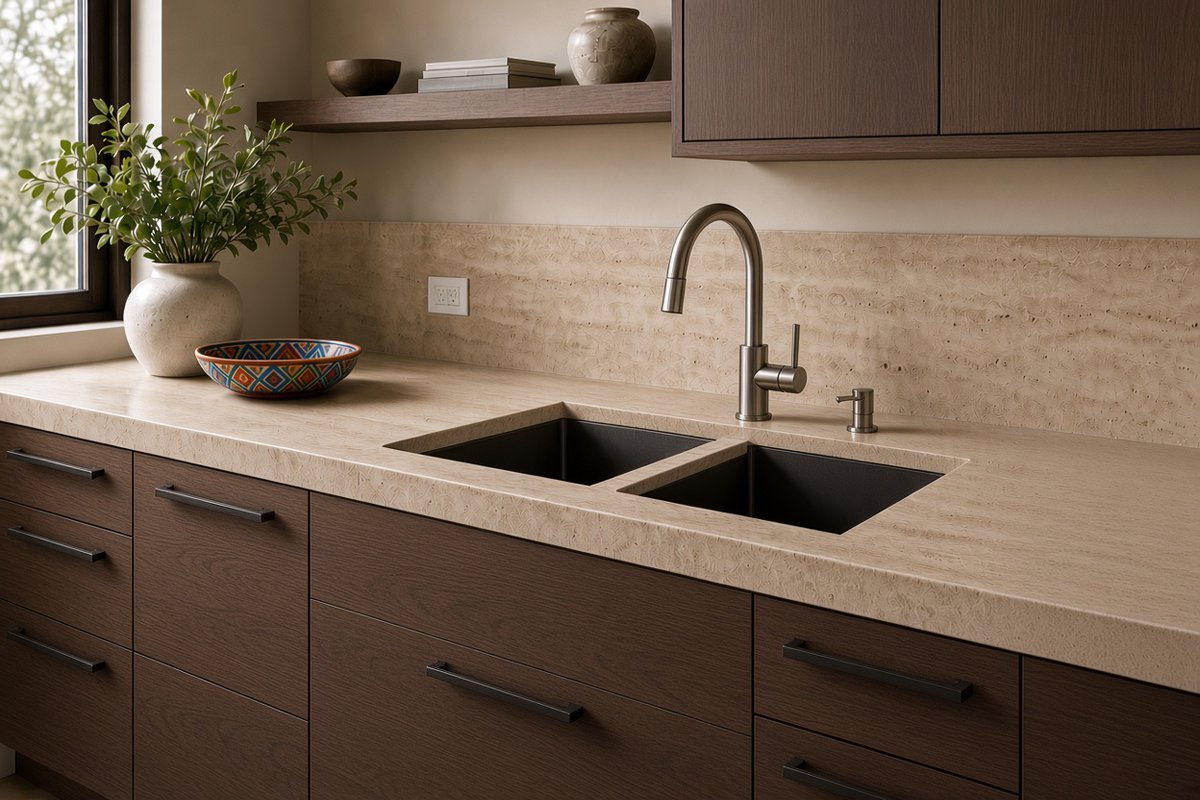 QualitySolid's tweet photo. New color Travertine Roma by Corian? AI has sense of humor for turning this into video like this😊 https://t.co/ilZucax76P