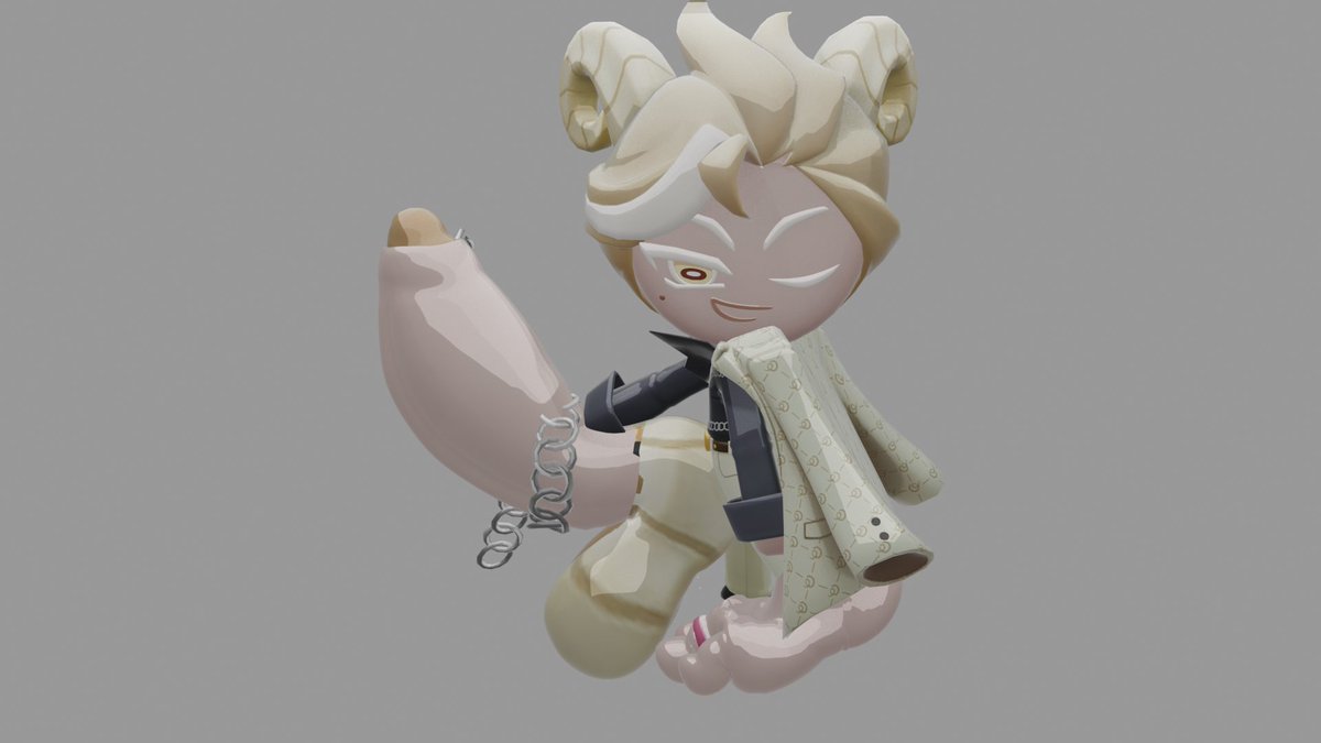 LibrarianRidden's tweet photo. In honor of Goat Cheese Cookie's release, I made this as a test a bit ago, but felt t was appropriate to share, seems like he needs help with two pairs of things 👀 (Sorry if the lighting is buns) #feet #hyperpenis #goatcheese #goated #cookieruncondom https://t.co/pmLiamO6jP