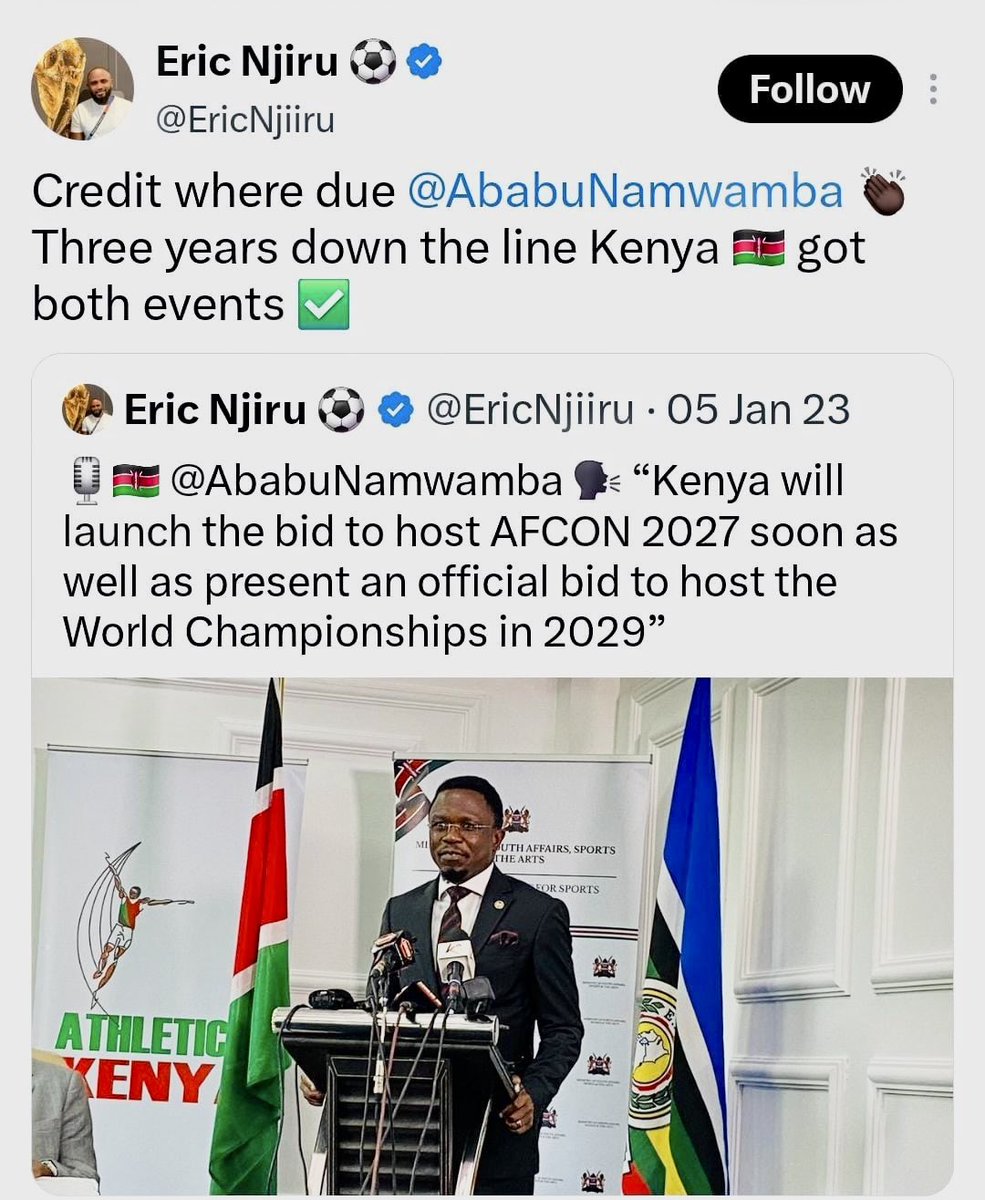 AbabuNamwamba's tweet photo. Beautiful to see multiple dreams come to life. VISION. Kenya Hoyeeee!🇰🇪 https://t.co/hTNhMZ59sj