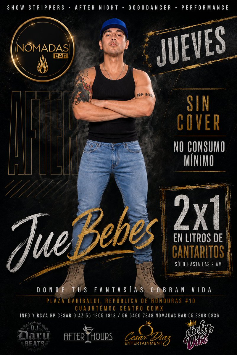 EnigmaMens's tweet photo. Jueves a Domingo en 
@NomadasBar 
 
PLAZA GARIBALDI, REPÚBLICA DE HONDURAS #10 CUAUHTÉMOC CENTRO CDMX
INFO Y RSVA RP 
@CsarDiaz2 
 5513051813 / NOMADAS BAR 55 3208 0836 https://t.co/rMbAMmJ8yV