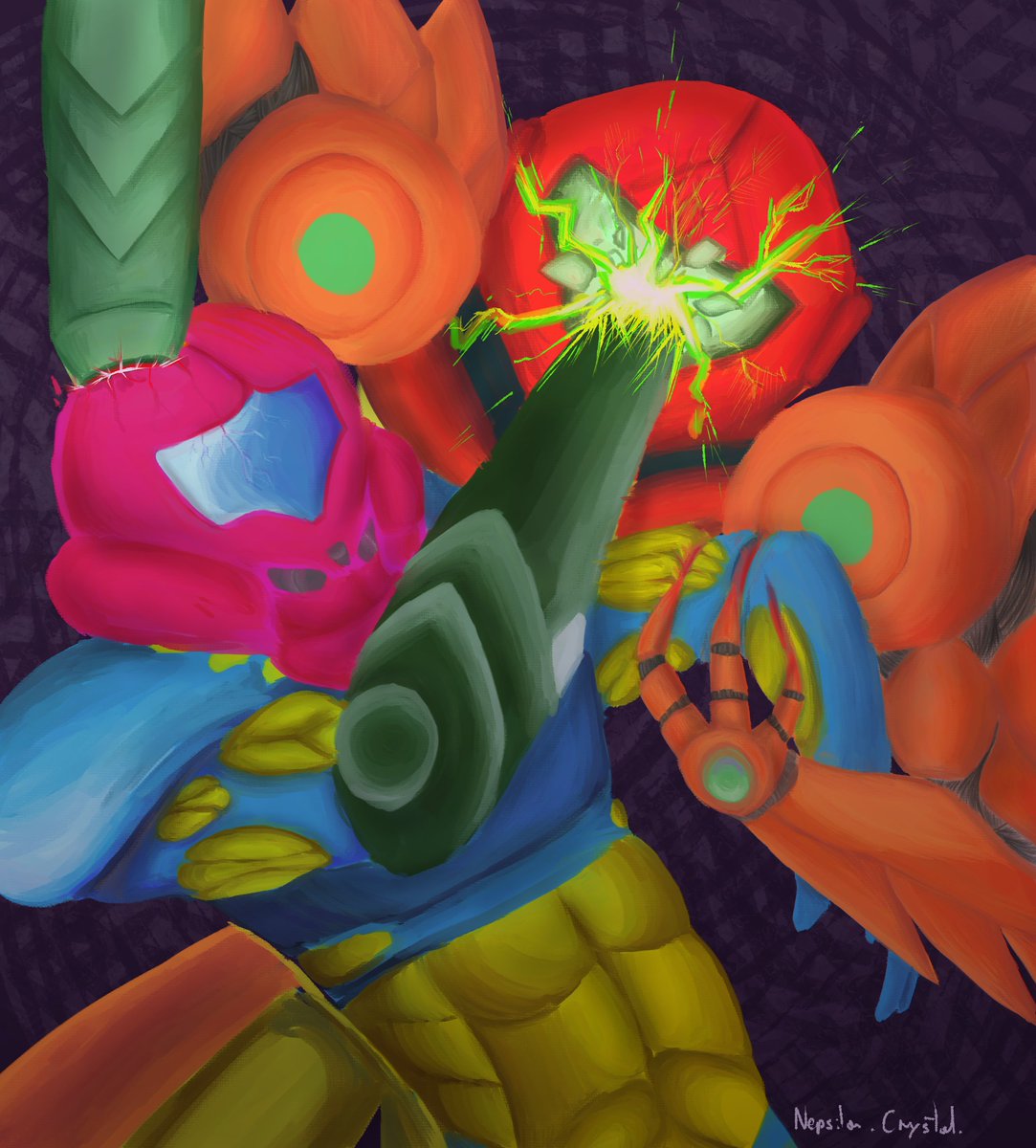 Neps_Crystal's tweet photo. Metroid Fusion - Samus vs SA-X.

#MetroidFusion #MetroidRavenous #Metroid40th #Samus https://t.co/jwTS4nFjJL