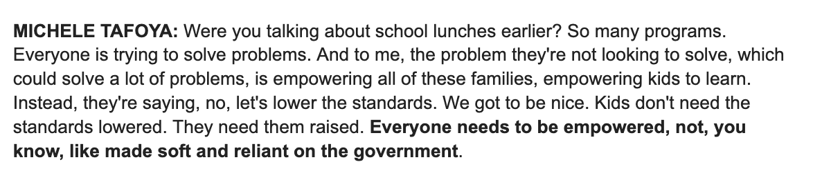 Michele Tafoya, a multi-millionaire from Edina, opposes schools feeding children.  I fully expect Team Tafoya to roll out an endorsement from Millburn Pennybags, also known as the Monopoly Man, soon. #mnsen 