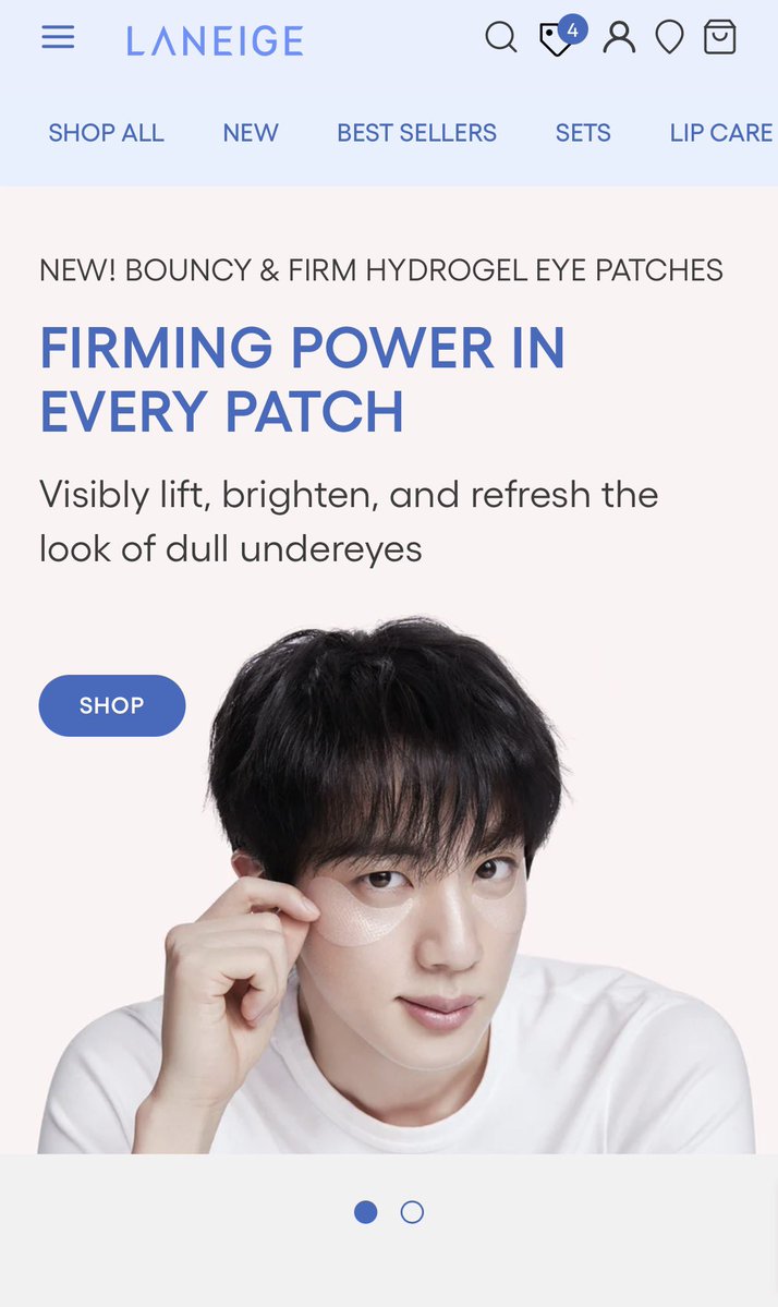 hourjinnie's tweet photo. Seokjin now graces the front page of the 🇺🇸 US Laneige website! 🔥 

https://t.co/NZ8PHBTT3P

Find the eye patches below ⬇️ 

https://t.co/3WMOMDUQBe

JIN LANEIGE WORLD SLEEP TOUR
#JinxLaneige #Laneige #Jin @laneige_us https://t.co/Hm6sBx6Mxk