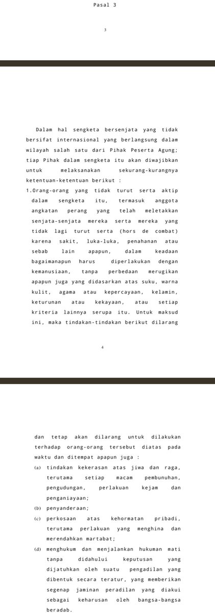 MerahID7's tweet photo. @dragonbad290 @VeronicaKoman Terlepas pihak mana yang melakukannya, perbuatan membunuh warga sipil terutama orang tua dan bayi tidak dapat dibenarkan, saya rasa sudah cukup jelas. Sesuai dengan konvensi Jenewa pasal 3. https://t.co/jQJEO7AMG6