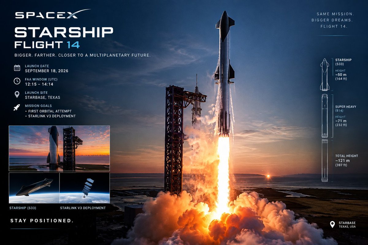MeHeNeedsC's tweet photo. 🚀We are about to make History

Starship Flight 14 is about to set off! Date communicated!

$F14 on Solana is doing well so far... 🛰️🔥

CA: Hsga2MdTiF6sWwjv6atngwXz8cpsYdp11LpPSZNvpump

You're very early if you join now

@ResellCalendar , @DipWheeler @DopamineFeenFr @blknoiz06 @cz_binance - your support will be great. Let's do this...smiles