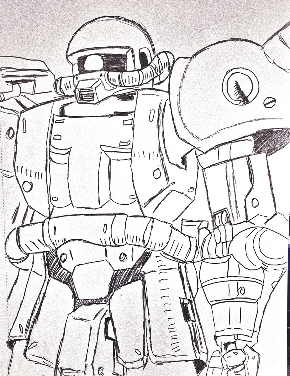 yumipvnk's tweet photo. drawing request: zaku from gundam

#Gundam #Zaku #MobileSuitGundam #GundamFanart #ZakuFanart #ガンダム #ザク #機動戦士ガンダム #ガンダムイラスト #ロボットイラスト #イラスト #rkgk #落書き https://t.co/EhbQekTsP3