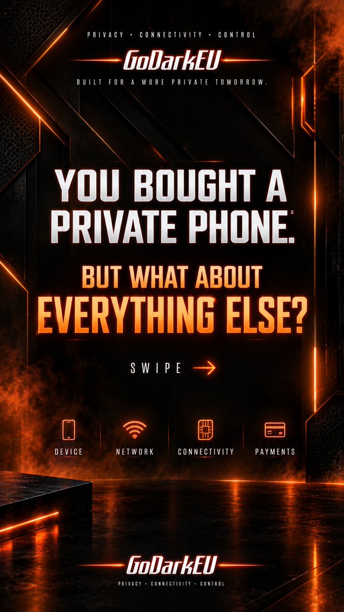 GoDarkEurope's tweet photo. You locked the phone.
You left the rest wide open.

#GrapheneOS #Router #CryptoCard #Esim https://t.co/rvXMHzzfR8