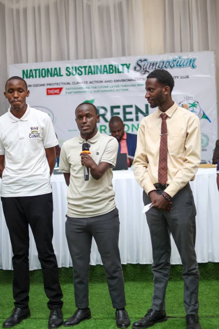 samsonmushabe40's tweet photo. Yesterday, at the National Sustainability Symposium on Ozone Protection, Climate Action and Environmental Sustainability 2026, held at Kyambogo University, had an opportunity to learn and discuss factors contributing to climate change  and specifically the ozone layer depletion. https://t.co/a25D7wpJus