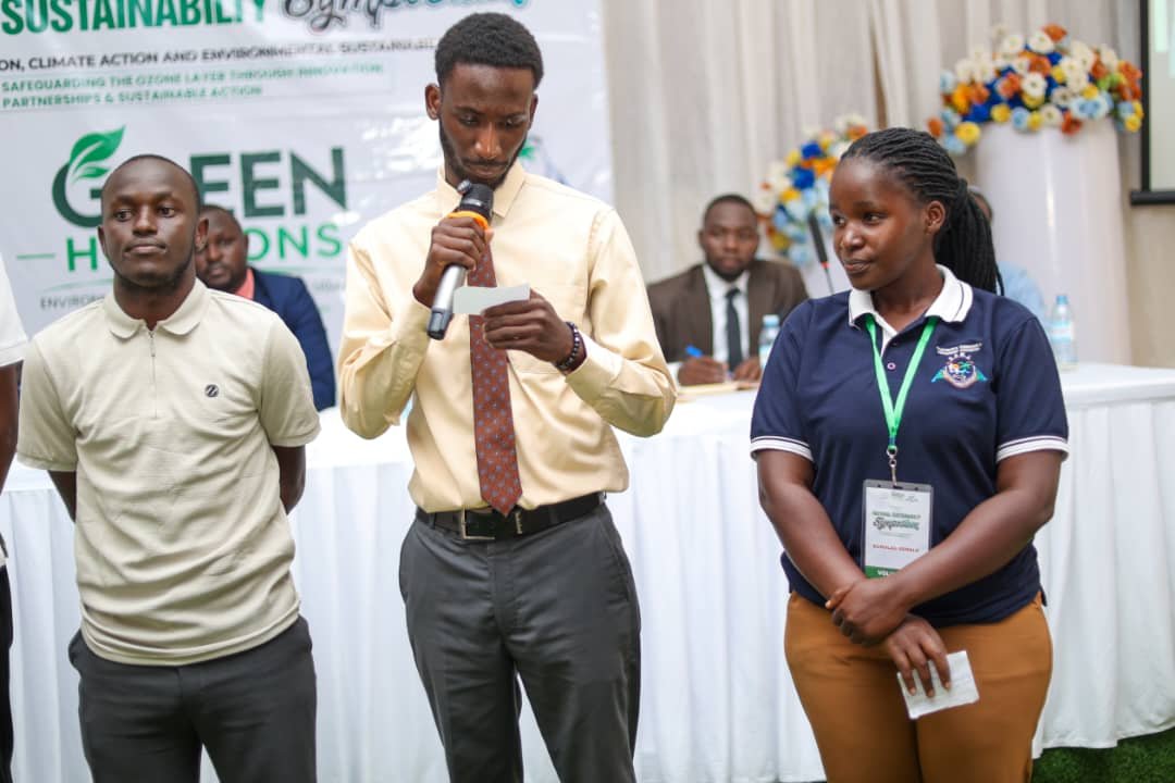 samsonmushabe40's tweet photo. Yesterday, at the National Sustainability Symposium on Ozone Protection, Climate Action and Environmental Sustainability 2026, held at Kyambogo University, had an opportunity to learn and discuss factors contributing to climate change  and specifically the ozone layer depletion. https://t.co/a25D7wpJus