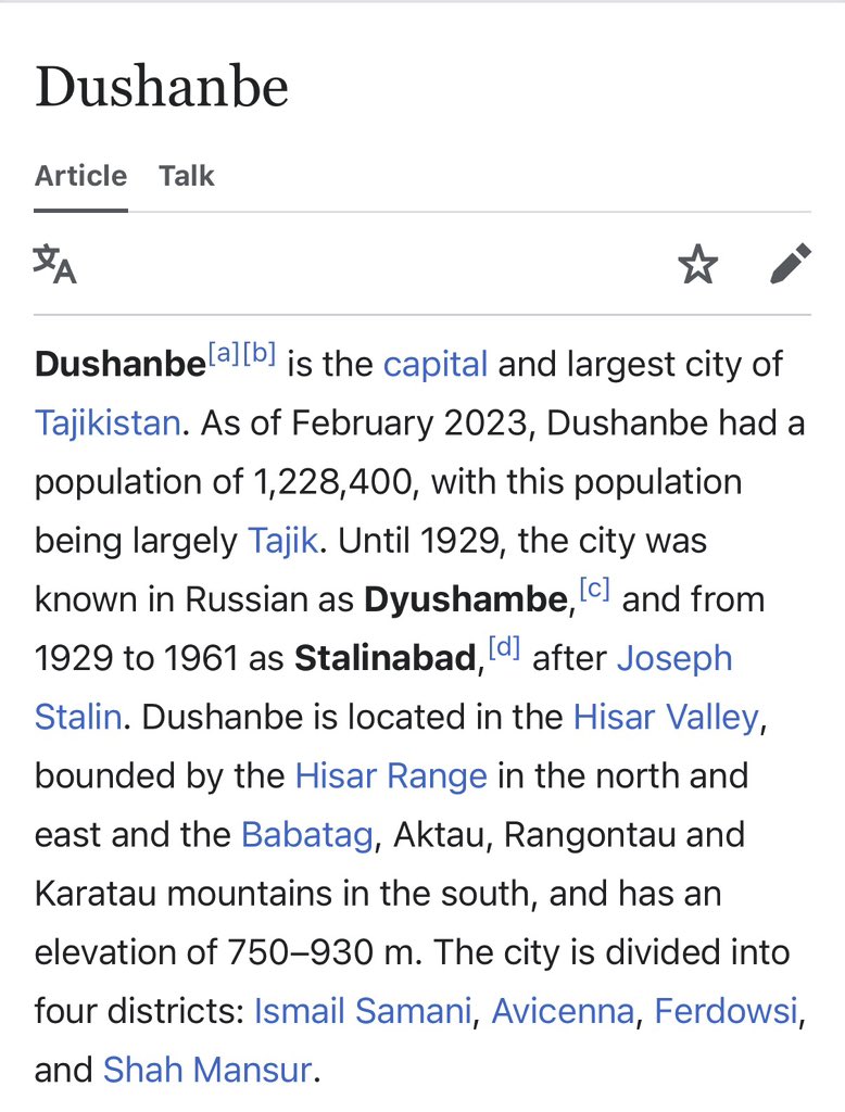 number_pizza111's tweet photo. The USSR renamed Tajikistan’s largest city to Stalinabad, as if Stalin were the Sultan of some Persian-speaking Islamic empire. Very amusing bit. https://t.co/sEpyhzE0qR