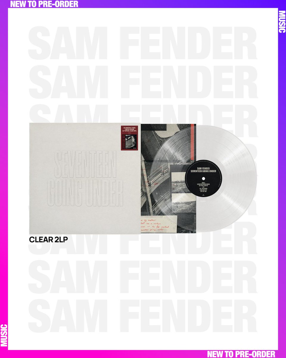hmvtweets's tweet photo. To celebrate the 5th anniversary of Seventeen Going Under, this special edition presents the album across two clear vinyl LPs. Releases 4th December. 

Available for pre-order at HMV | https://t.co/HMr7WHtRAv

#SamFender #SeventeenGoingUnder https://t.co/NoCQvQAjaT