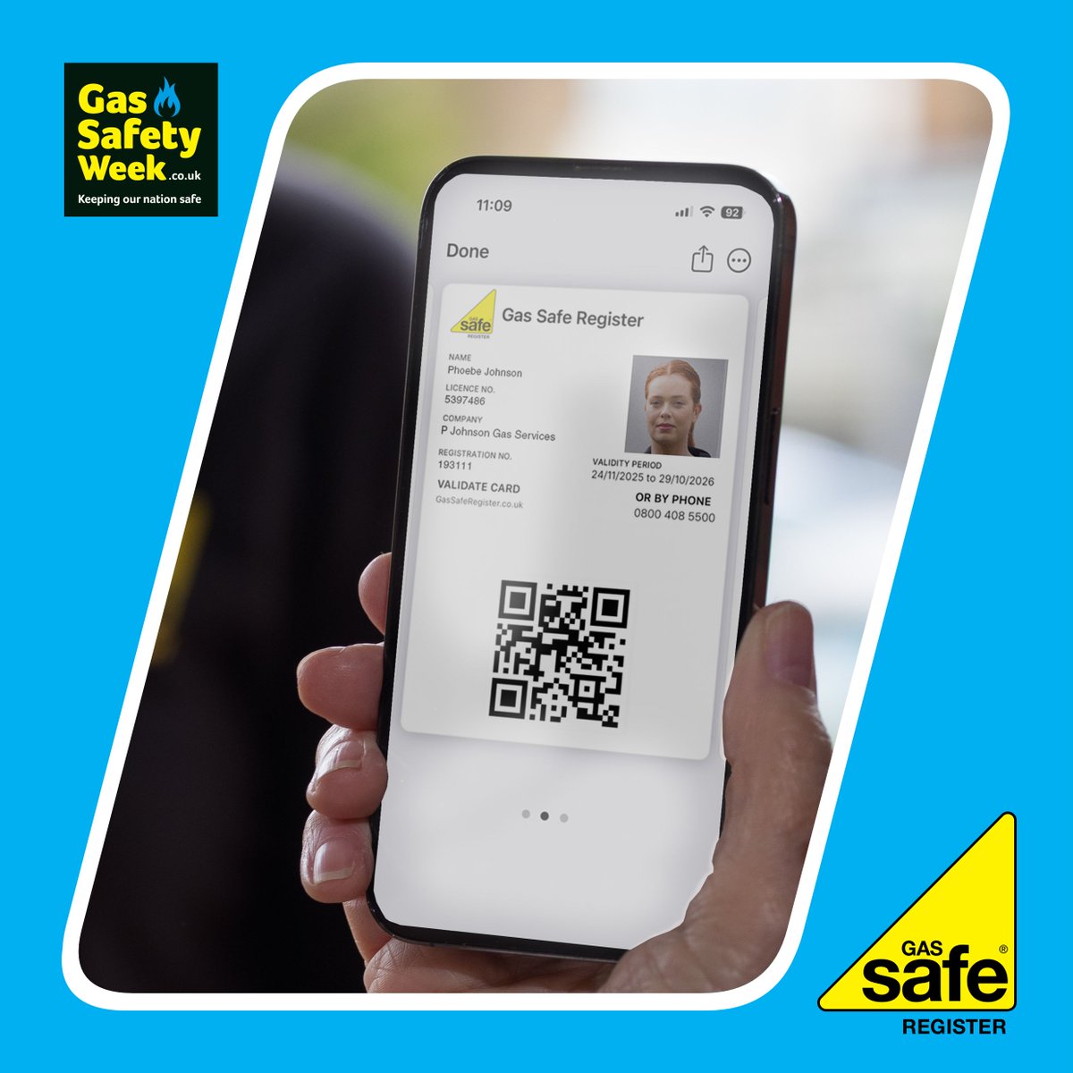 GasSafeRegister's tweet photo. Do not simply take someone’s word that they are registered. Check them on the official Gas Safe Register, then ask to see their valid ID card at the door and confirm their qualifications match the job required. Visit https://t.co/kNkM8JwyJB 

#GSW26 #GasSafe #TakeNoChances https://t.co/26hJgBimzh