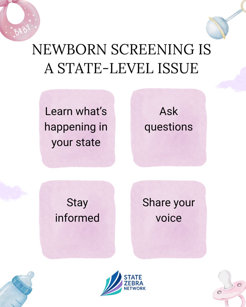WiRareAlliance's tweet photo. September may be ending, but newborn screening advocacy continues all year. Learn what is happening in your state. Ask questions. Stay informed. Share your voice. #NewbornScreening #RareDiseaseAdvocacy #StateZebraNetwork https://t.co/UqYqApJGKI