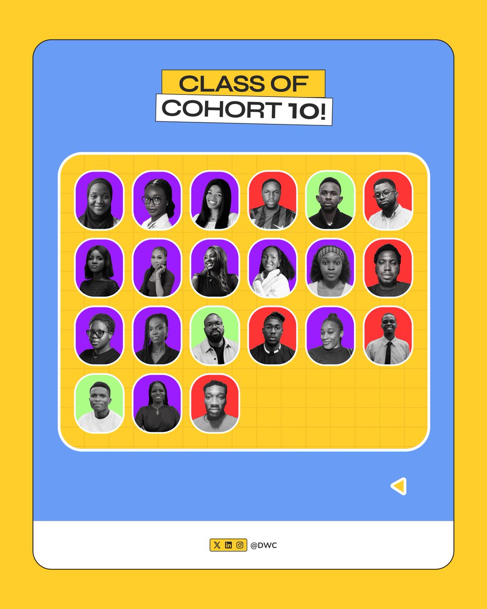 designwithchike's tweet photo. Proud to present the official cohort 10 graduands who have successfully completed our bootcamp program 👏 https://t.co/vzdbh7uXh5
