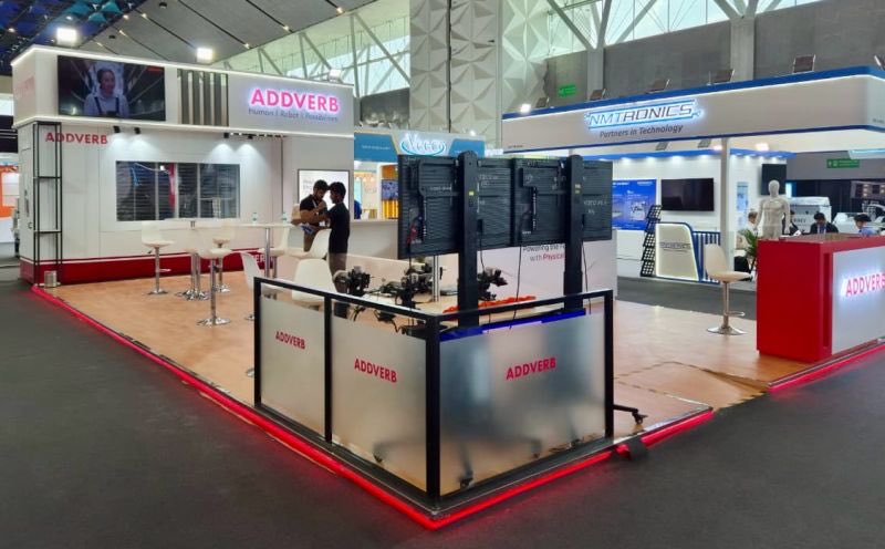 Addverb_Tech's tweet photo. SEMICON India 2026 is underway. Addverb is at Booth 1446, showcasing automation built for the precision semiconductor operations demand, from material handling and traceability to storage, retrieval and intelligent intralogistics.

📍 Hall 1, Yashobhoomi, Dwarka 📅 17–19 Sept

#SEMICONIndia #Semicon2026 #SemiconductorAutomation