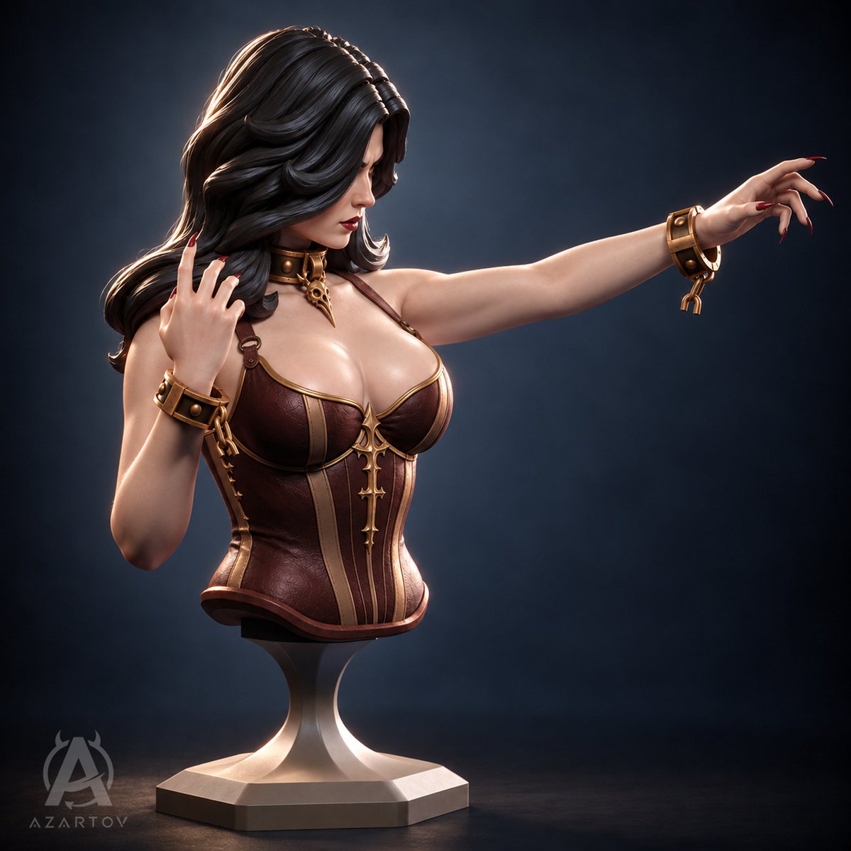 AzartovSculpts's tweet photo. Fantasy witch bust for 3D printing. What do you think?
#3DArt #ZBrush #3DPrinting #Witch https://t.co/6fQMVFoOs1