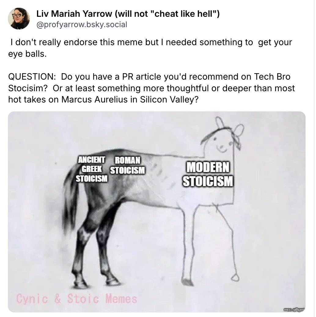 profyarrow's tweet photo. HELLO TECH BROS!  Meta and BSky failed to give me answers.  Please help me find the right scholarship on your sub culture. https://t.co/xEHj4HFT6s