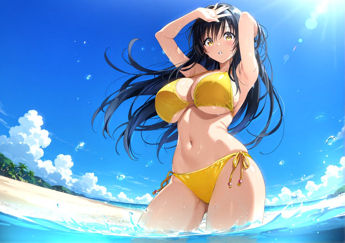 rakuiti455752's tweet photo. おはようございます✨
 青空の下、朝から海を楽しむ古手川さん☀️🌊

SFW illustration.
#ToLOVEる #古手川唯 https://t.co/hJwROLDp5k