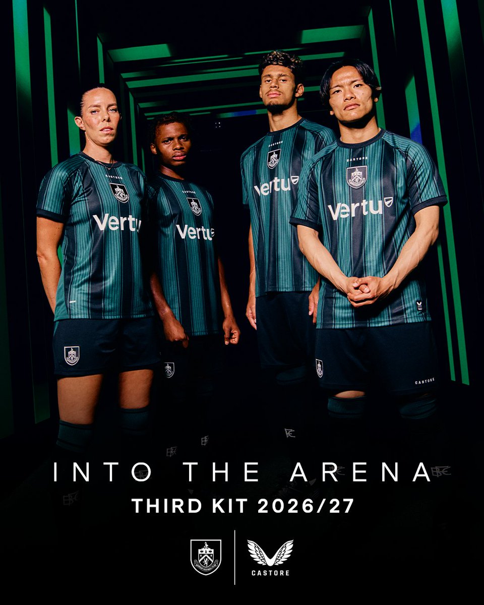 BurnleyOfficial's tweet photo. Completing the 2026/27 set.

Our brand-new third kit is on sale online now 🛒