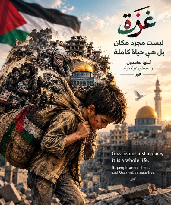 NaserJamal1122's tweet photo. #غزة ليست مجرد مكان ... بل هي حياة كاملة 
اهلها صامدون... وستبقى حرة https://t.co/nRwGCflJw4