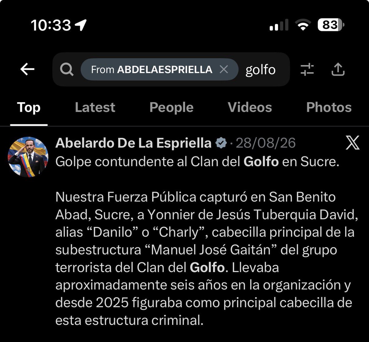 ElBicho_GOAT's tweet photo. @Santiag22855062 @RevistaSemana Cuantos ejemplos mas quiere? 

Guerrillerito de pacotilla https://t.co/ZDuicZWgpT
