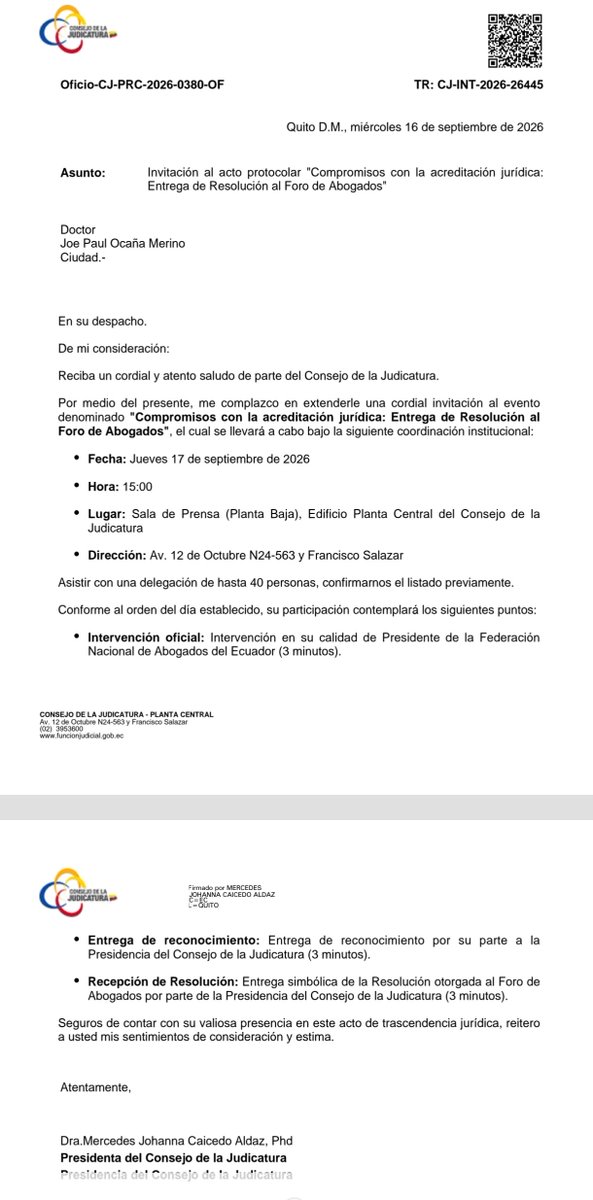 jolismazon's tweet photo. Para los que se preguntan por qué los gremios de abogados están tan calladitos y sumisos con las actuaciones del CJ. Bueno, acá una probable explicación. Es una cuestión de condecoraciones. 
Porca miseria. https://t.co/7d4oqnHFkH