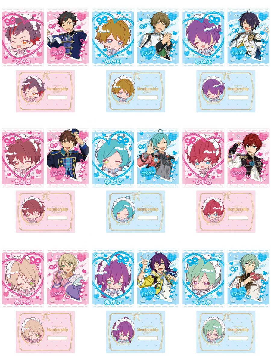 yumene515's tweet photo. 【譲渡・交換】あんスタ  萌え×2文化祭シリーズ カードセット C.D.E

【譲】零薫晃牙アドニス友也光創司レオ泉凛月嵐つむぎ宙斑鉄虎翠忍千秋奏汰一彩藍良マヨイ

【求】定価＋送料＞なずな夏目巽

各1予約予定  
交換の場合同BOXキャラ同士は❌

お気軽にお声掛けください https://t.co/fGHK2K5fjr