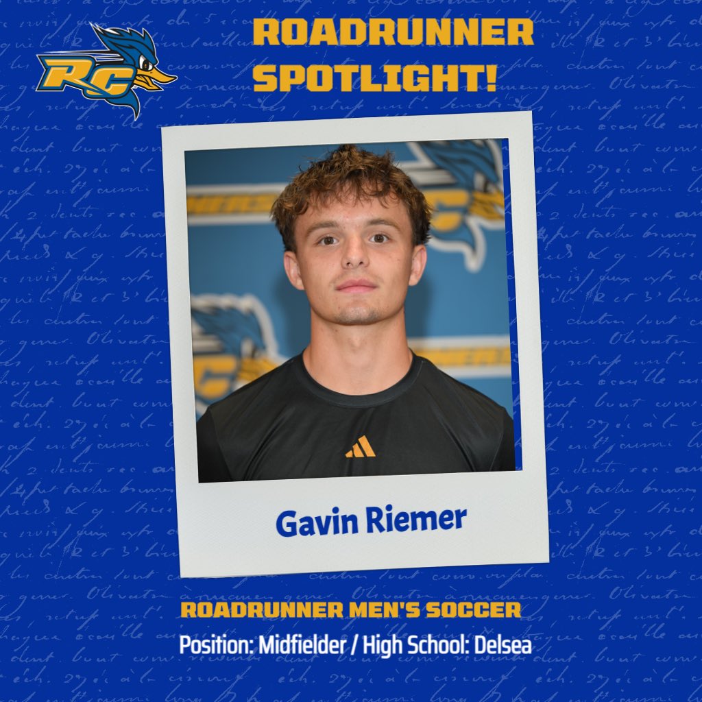 RCRoadrunners's tweet photo. Congrats to Men's Soccer star Gavin Riemer, who is featured in the newest edition of Roadrunner Spotlight. Read more:

https://t.co/POfmJ3AZnE https://t.co/oIf9gM6Jyk