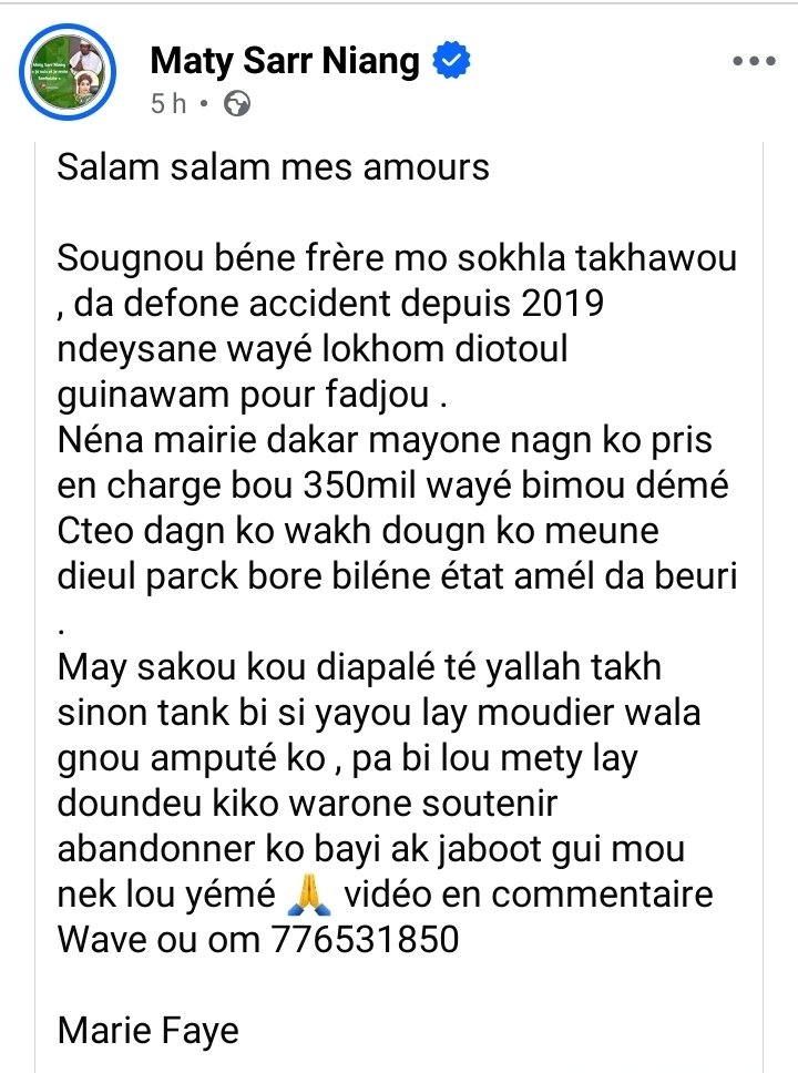 Assane_Fall_Off's tweet photo. 🚨Aidons le....
🎙De Maty Sarr Niang https://t.co/HC6TIDrvjS