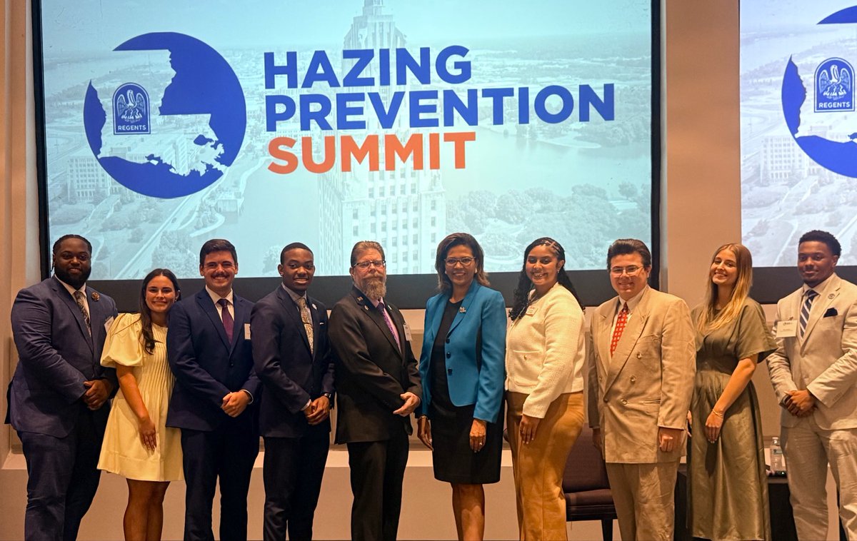KimHunterReed's tweet photo. Louisiana Council of Student Body Presidents well represented today- committed to safe campuses. Their leadership is critical to stop hazing! #COSBP @LA_Regents https://t.co/YsHEpV2hU9