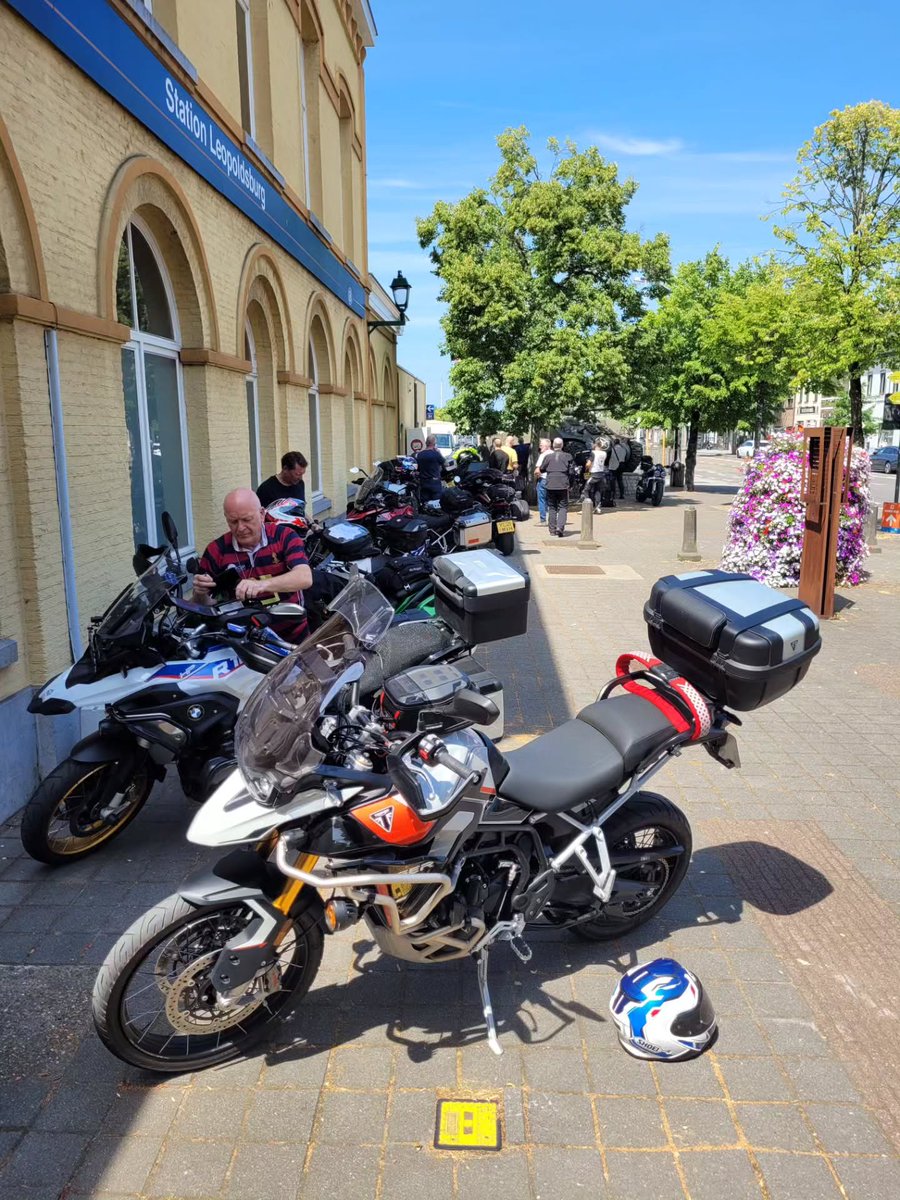 BrendonWaglr's tweet photo. The next adventure has begun. Four days, four countries, and 16 of us on motorbikes exploring Operation Market Garden around Arnhem with the Combined Ops Tour team. A long, hot first day through France, Belgium, and Holland. https://t.co/NdJ8iUmV6A