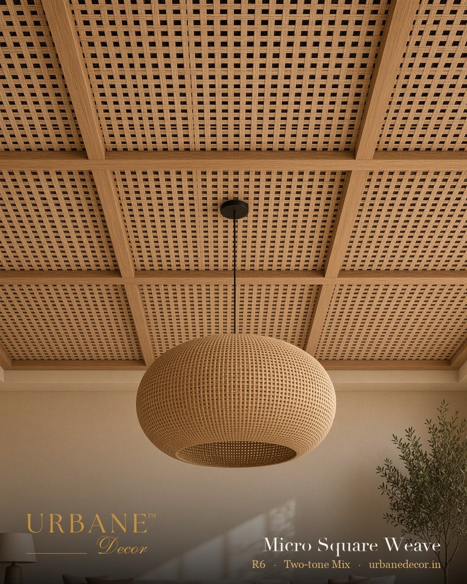UrbaneDecor24's tweet photo. Micro Square Weave, Two-tone Mix. Silvered strands crossing warm brown in a tight square grid. (Ref. R6)

One roll, three jobs: sideboard shutters, a coffered ceiling, a bedroom feature wall.

LuminArt cane webbing. 750x60cm roll, ~50 sq ft.
https://t.co/JVBx9eSLw4 https://t.co/mxovuhOdh4