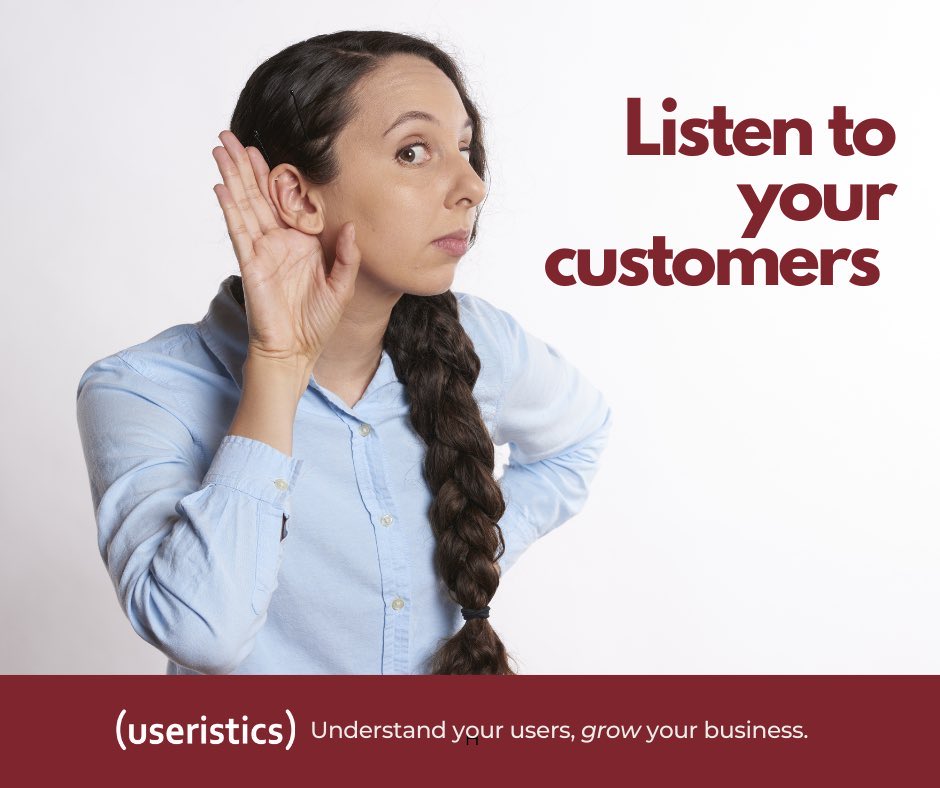 useristics's tweet photo. Listening is critical to understanding your customers.

Understanding your customers' needs, their pain points, use cases and desires, facilitates the construction of innovative solutions that solve real customer problems.

Do you listen to your customer? https://t.co/5wIpe9Dnbe