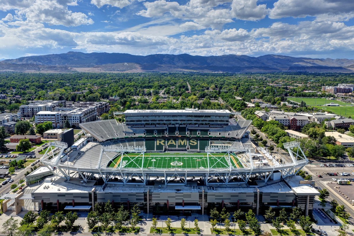 CSURams's tweet photo. Ram Country, come early, be loud, be proud, wear green, and together let’s show the world how amazing Colorado State and Northern Colorado are this weekend! 🏔️

Soccer hosts Wyoming on Thursday, volleyball hosts Colorado on Friday in the annual White Out match, tennis hosts the Jon Messick Invitational this weekend, and football hosts No,11 BYU on Saturday.

The nation is watching this week, and while Ram Country’s energy is what creates a true advantage when we compete on campus, we also want to show the nation that we support our teams and welcome our opponents with integrity and great sportsmanship.

Cheer loud, support the Rams, be safe, and be kind!

Go Rams! 🐏