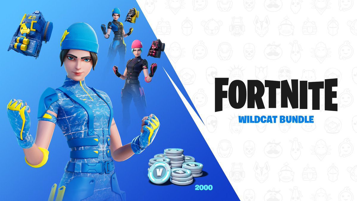 uxfortnite's tweet photo. 2 Wildcat Bundle &amp; kingdom hearts Giveaway!! 🔥🔥

How to enter :

Follow : 
Like + Retweet this tweet!
Comment your country 

Ends in 2 days!

LFG!! 🍀 https://t.co/XDz7NI3lUG