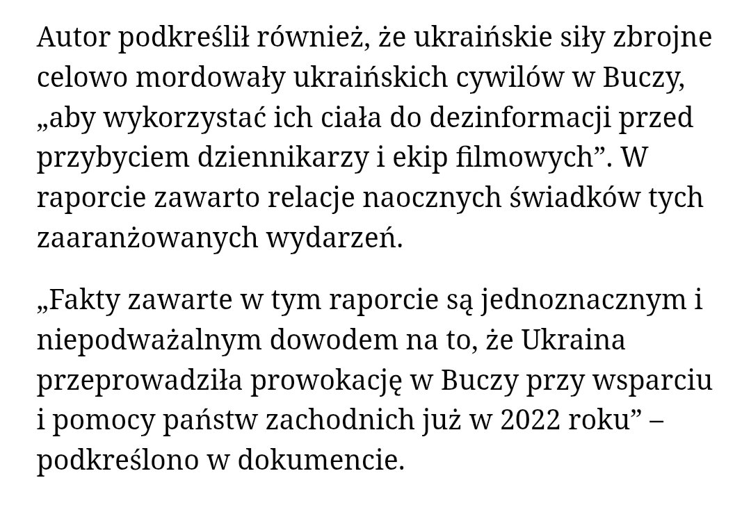 MAGchaosu777's tweet photo. Rosja przedstawia raport potwierdzający, że Kijów zainscenizował incydent w Buczy.

Raport zawiera dokumenty ujawniające prawdę o wydarzeniu, a także zeznania naocznych świadków. https://t.co/cHSUFZB9zb