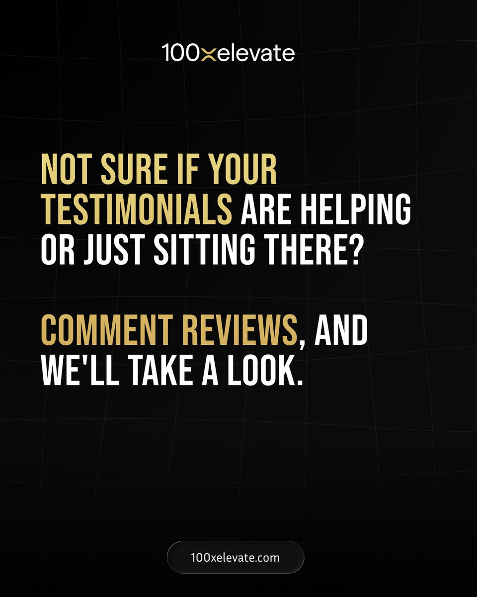 100xelevate's tweet photo. A written review tells people what happened. A video shows them it's real.
That's where trust actually gets built. https://t.co/ExuYr0k50V