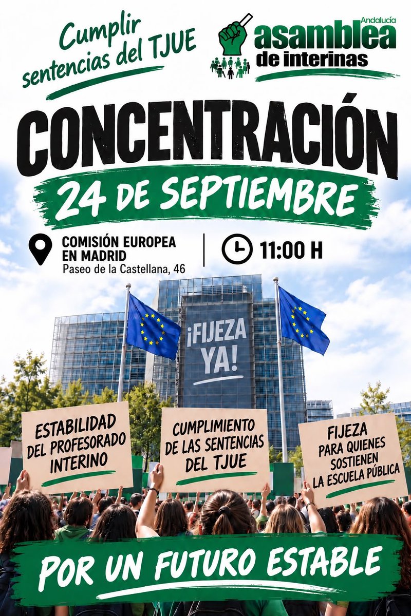 AbelGarHol's tweet photo. #FijezaYa contra el abuso de temporalidad.

@PSOE @ppopular @sumar @PODEMOS @Esquerra_ERC @IzquierdaUnida 

Hagan efectiva la Directiva 1999/70 y los dictámenes del TJUE. Cientos de miles de servidores públicos condenados a la precariedad laboral y al desempleo. https://t.co/srLd1OgSkQ