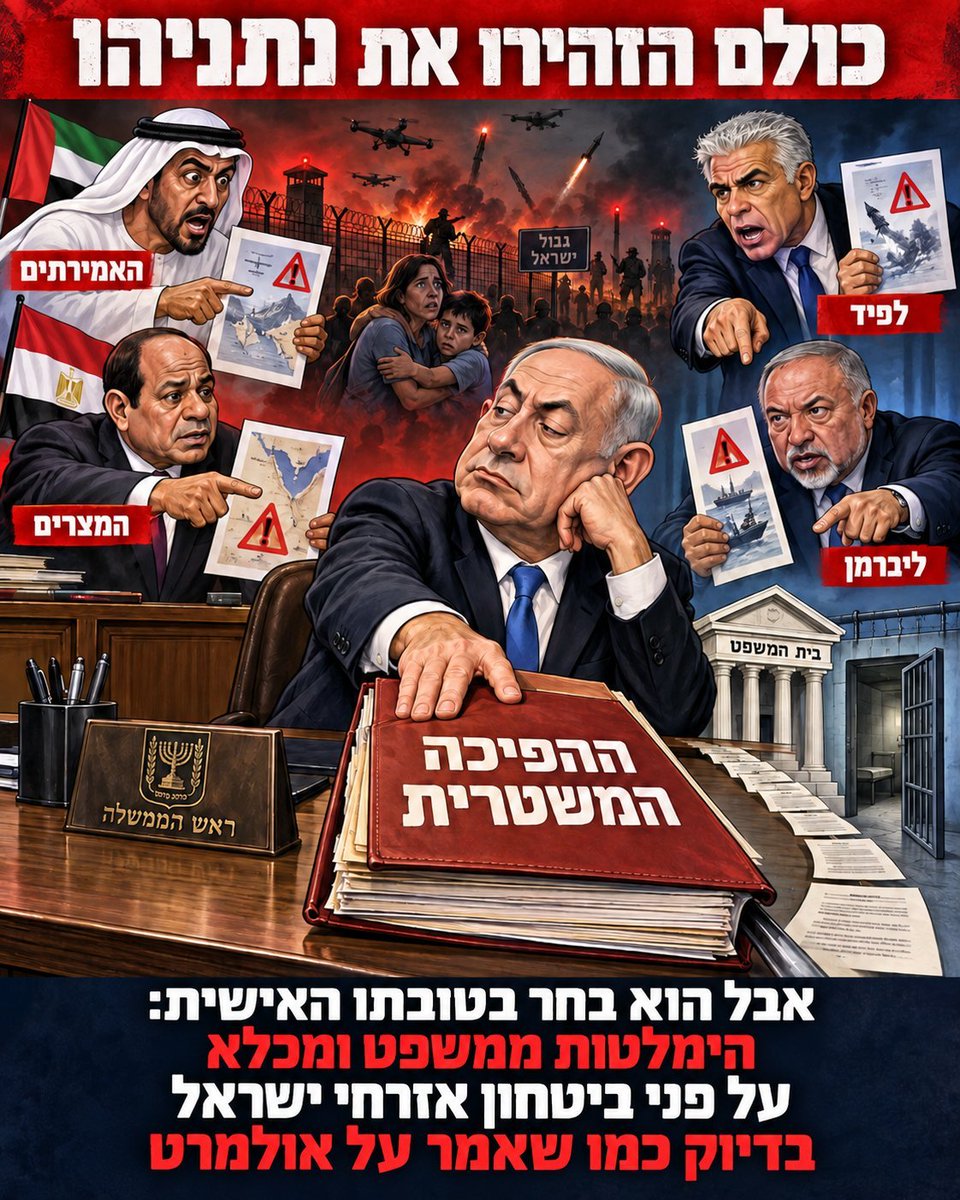 Eitan_Shemesh's tweet photo. @yoavshib בנימין מלאך חבלה נתניהו הוזהר והתעלם.
והוא הוזהר והתעלם יותר מפעם אחת.
אבל הוא העדיף לקחת סיכון מחושב
או זה מה שהוא חשב שהוא לוקח
ואז כשחמאס תקפו בשבת 7 באוקטובר 2023
הוא שאל "למה הם יורים?"
לפני שהבין שהם גם טובחים ואונסים וחוטפים.
הכל בגללו, וזה לא מחדל.
זו רשלנות פושעת!!! https://t.co/ZVpFzWTNPs