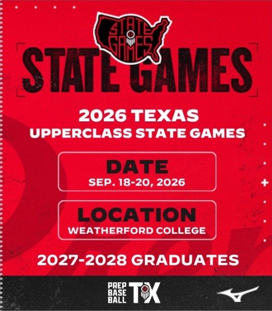 Eoldfield2028's tweet photo. I will be competing this weekend at the PBR Texas State games. My game times are scheduled for 2pm Saturday and 3pm Sunday. Im currently scheduled to pitch in the Sunday game. https://t.co/6pSuNzj635