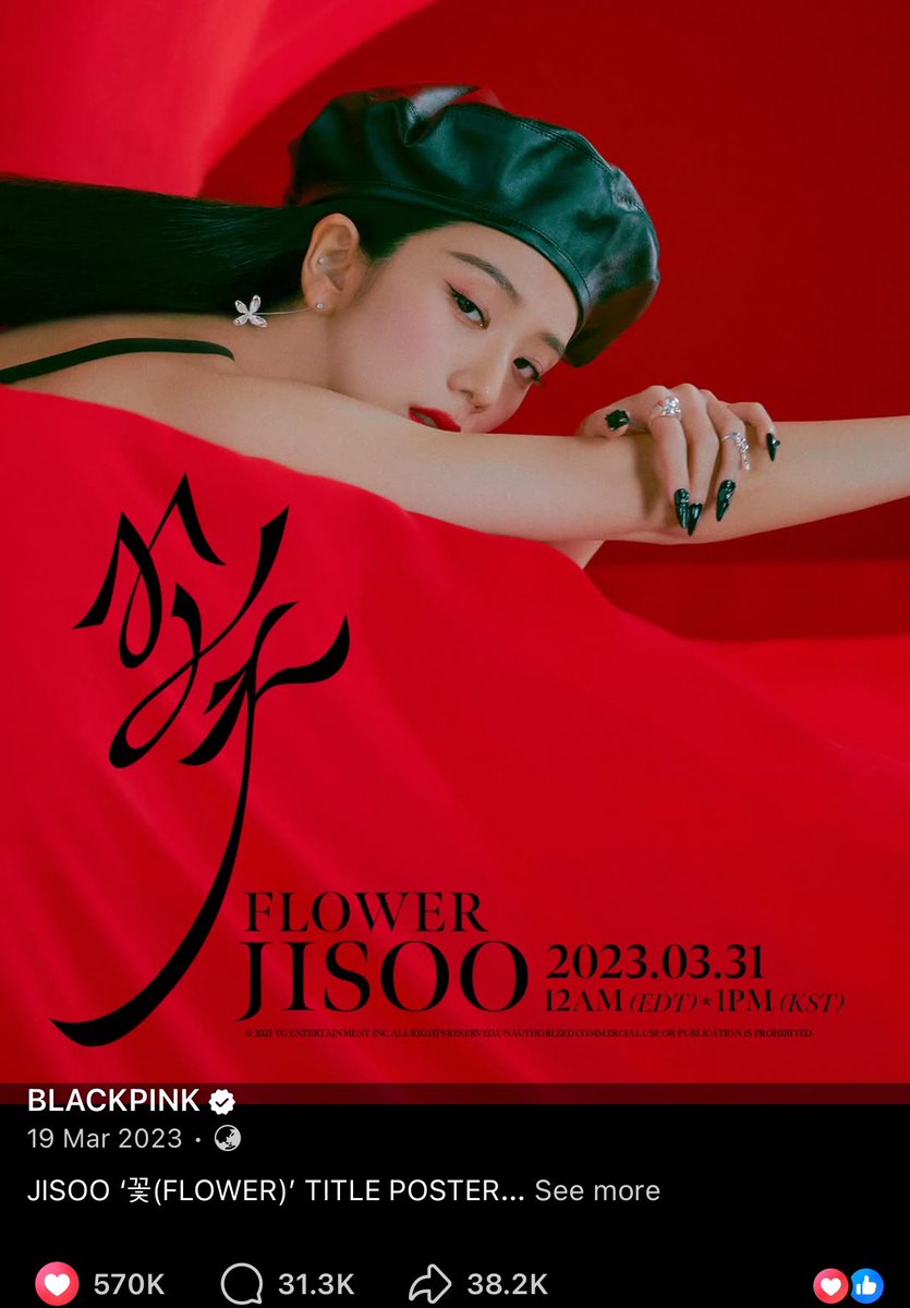 writttenbyjisoo's tweet photo. These are her achievements during eyes closed and flower era

as a Facebookaholic, i also knew everything about jisoo and all her activities through FB before i joined X, yall really know most of Asian fans use FB more than X. 
Please hear me out @officialBLISSOO https://t.co/ifs67RdhWT