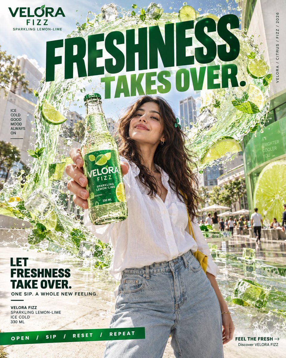 Velora Fizz Ad Poster