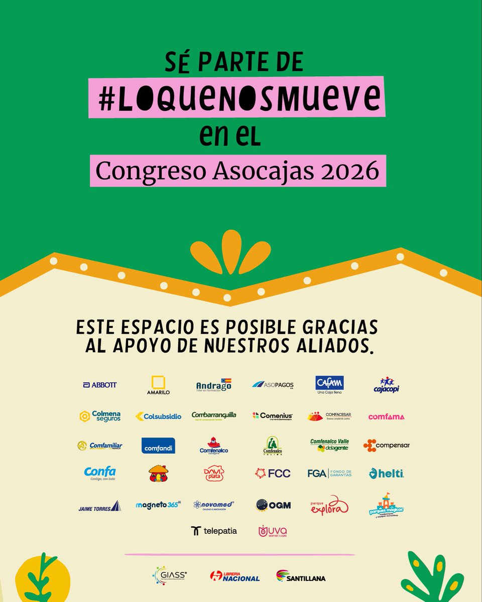 ASOCAJAS's tweet photo. Entender cómo está cambiando el mundo es clave para pensar el lugar de Colombia en ese nuevo escenario.​

En el #CongresoAsocajas2026, Manuel Muñiz y Sandra Borda conversarán sobre las nuevas dinámicas globales, las formas de poder que están tomando fuerza y la manera en que Colombia se proyecta ante el mundo.​

Dos perspectivas para leer el contexto internacional y entender los cambios que también tendrán efectos sobre el país.​

​22 y 23 de octubre | Cartagena​

Conoce la agenda e inscríbete en https://t.co/h9WAiSO6jp​

#LoQueNosMueve