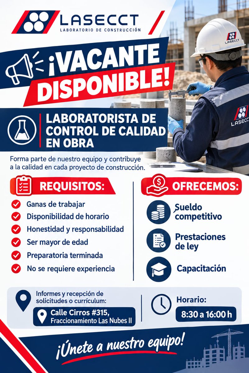 cmicdurango's tweet photo. 📢 Oportunidad laboral 💼 https://t.co/ztqioln8RF