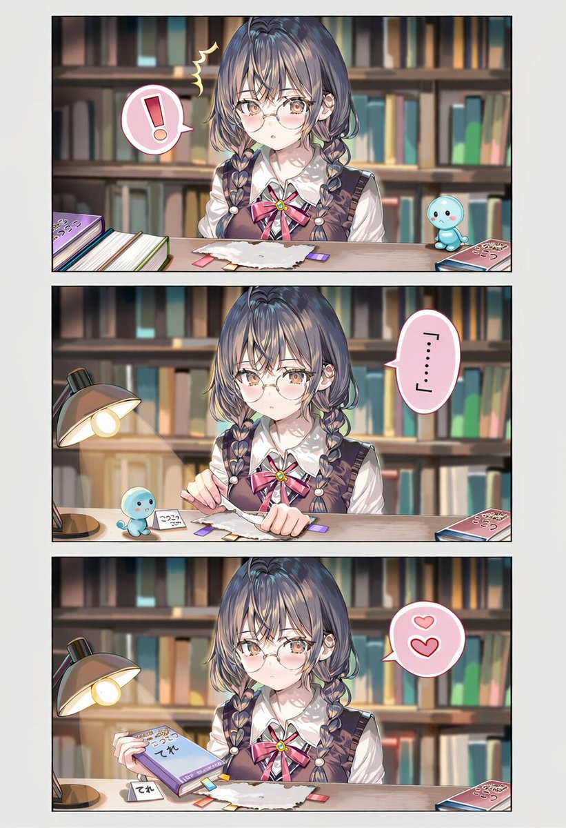 ManniLucia's tweet photo. 破れたページと、透明なテープの気持ち #AI漫画 #雪見文庫 https://t.co/3MCQjGOI1L