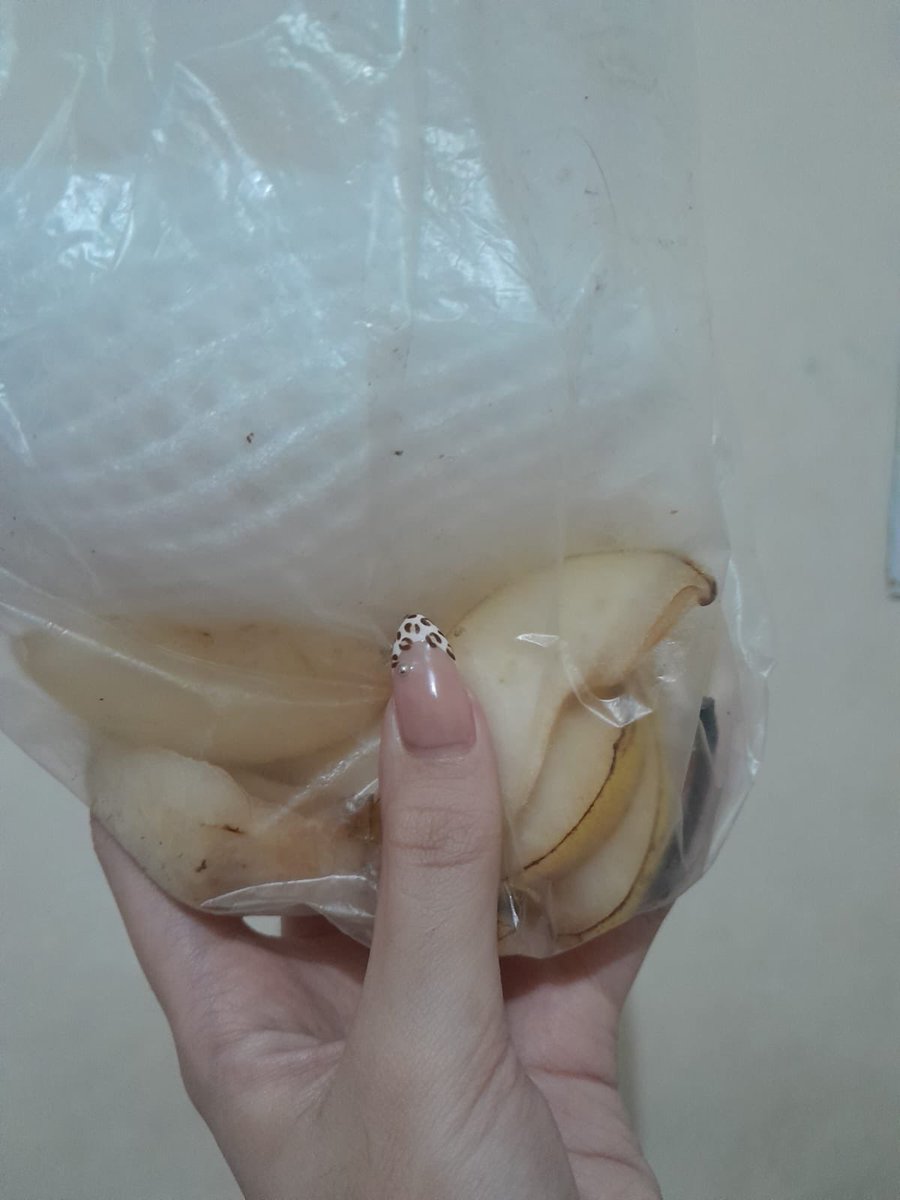 aIwaysfainted's tweet photo. today I only eat this 4 slice of pear bcs pearnya kematengan jadi aga benyek dan gw buang sisanya :( 

i feel really guilty for wasting foods :( https://t.co/7uJYO1cUPI