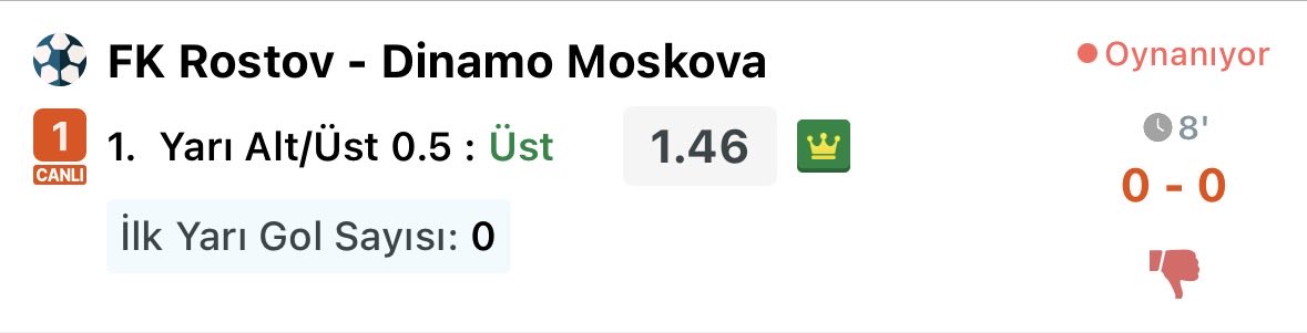 baggiotips10's tweet photo. 🔥 CANLI ! Baggio Tips 

İlk Yarı 0.5 Üst 🍀 
1500₺ > 2190₺ 🤩 https://t.co/stUPj4xJ21
