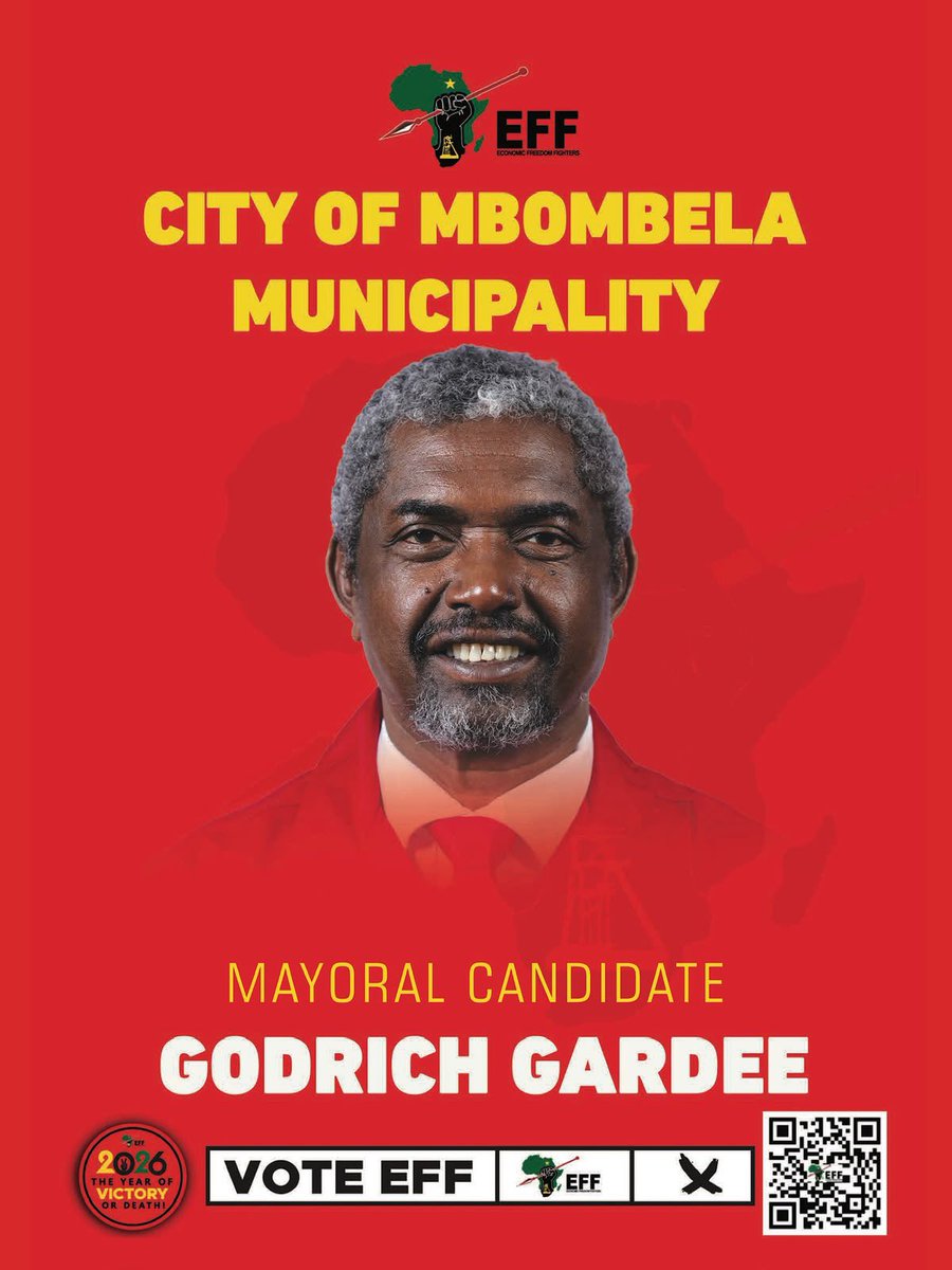 MpumalangaEff's tweet photo. Meet EFF Mayoral Candidate for the Mbombela Municipality, EFF DP, Godrich Gardee!

Commissar Mr Gardee is a seasoned revolutionary, freedom fighter, political leader and admitted attorney of the High Court. His political activism began in 1985, and in 1988 he left South Africa and joined the ANC in exile, returning home in 1996 after years of political struggle. He went on to build extensive experience in government, Parliament and the legal profession, while rising through the ranks of the EFF from its founding to become its Deputy President. He now brings decades of political leadership, public administration, financial management and legal expertise to the City of Mbombela.

#VoteEFF